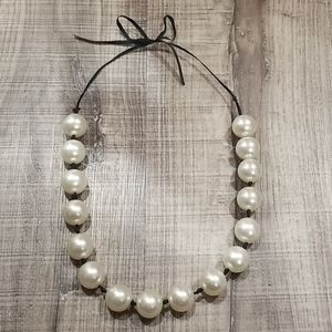 Faux pearl necklace